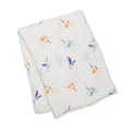 Copertina Swaddle 120x120cm, Colibrì, Mussola Cotone Bambù | Lulujo