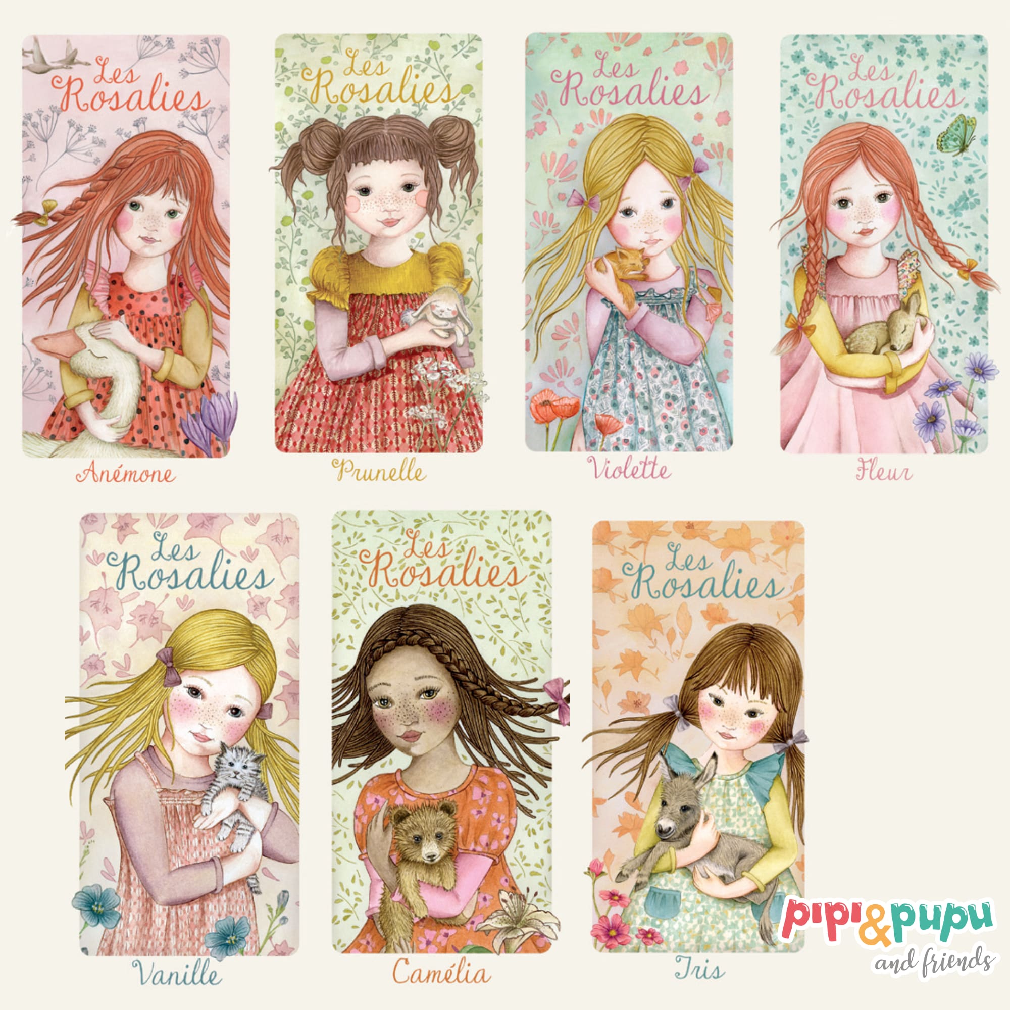 Small Fleur fabric doll