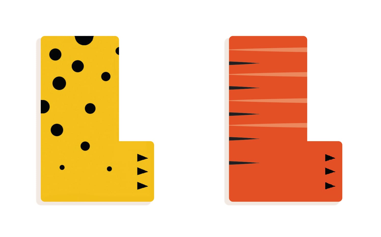 Lettera L in Legno per Cameretta Bambini  Djeco | Little Big Room Animaux Graphiques