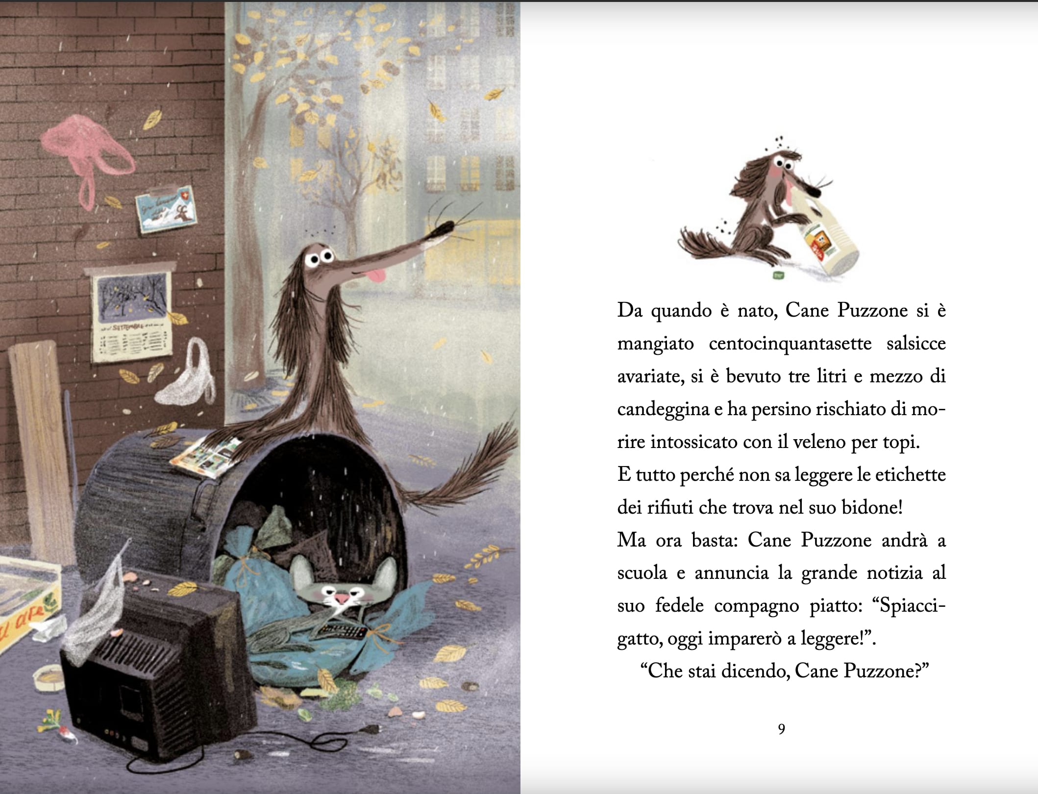 Libro Cane Puzzone Va a Scuola in Italiano | C. Gutman, M. Boutavant