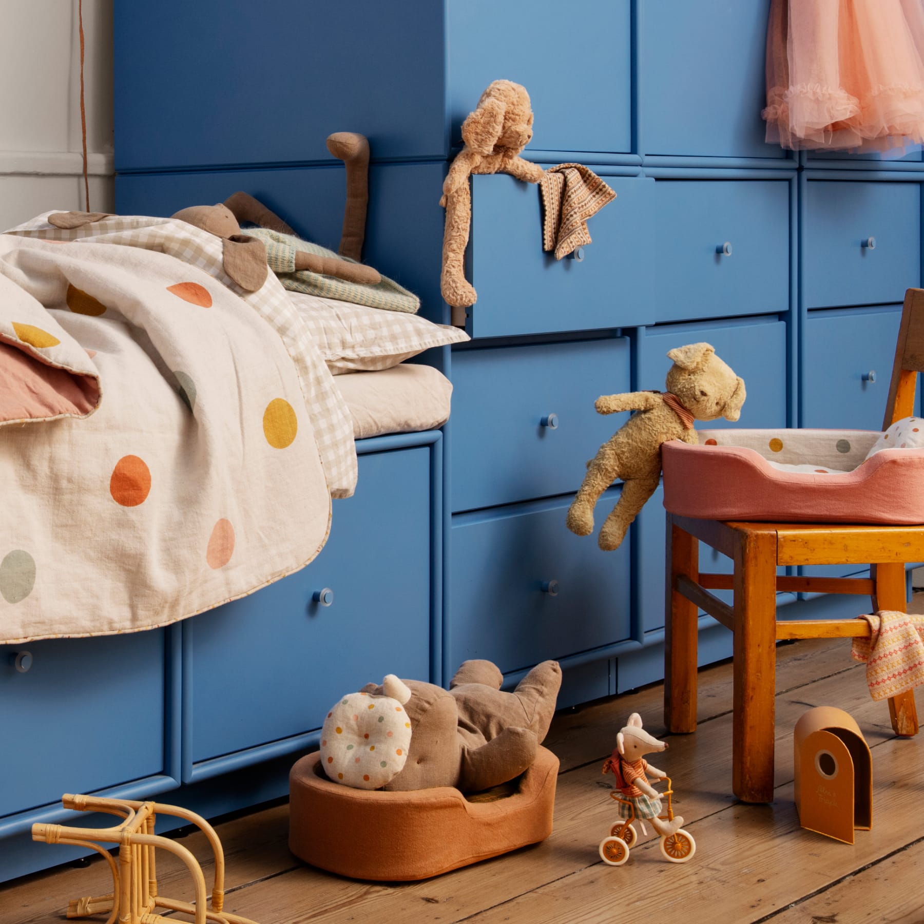 Medium Plush Toy Basket, Brown