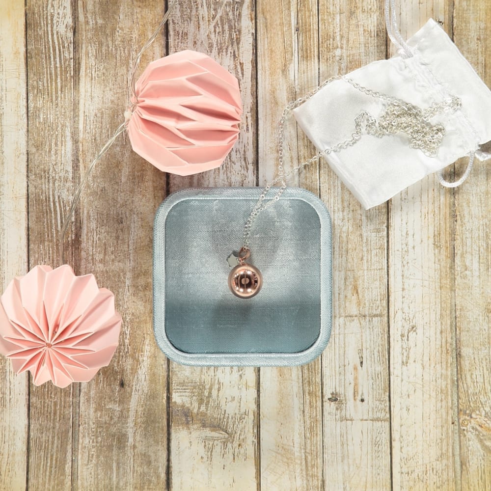 Collana Chiama Angeli Bola con Catena Argento, Oro Rosa | Nibbling