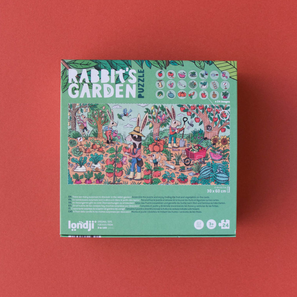 Londji Puzzle e Gioco di Osservazione - Rabbits Garden 24pz, 3 anni +