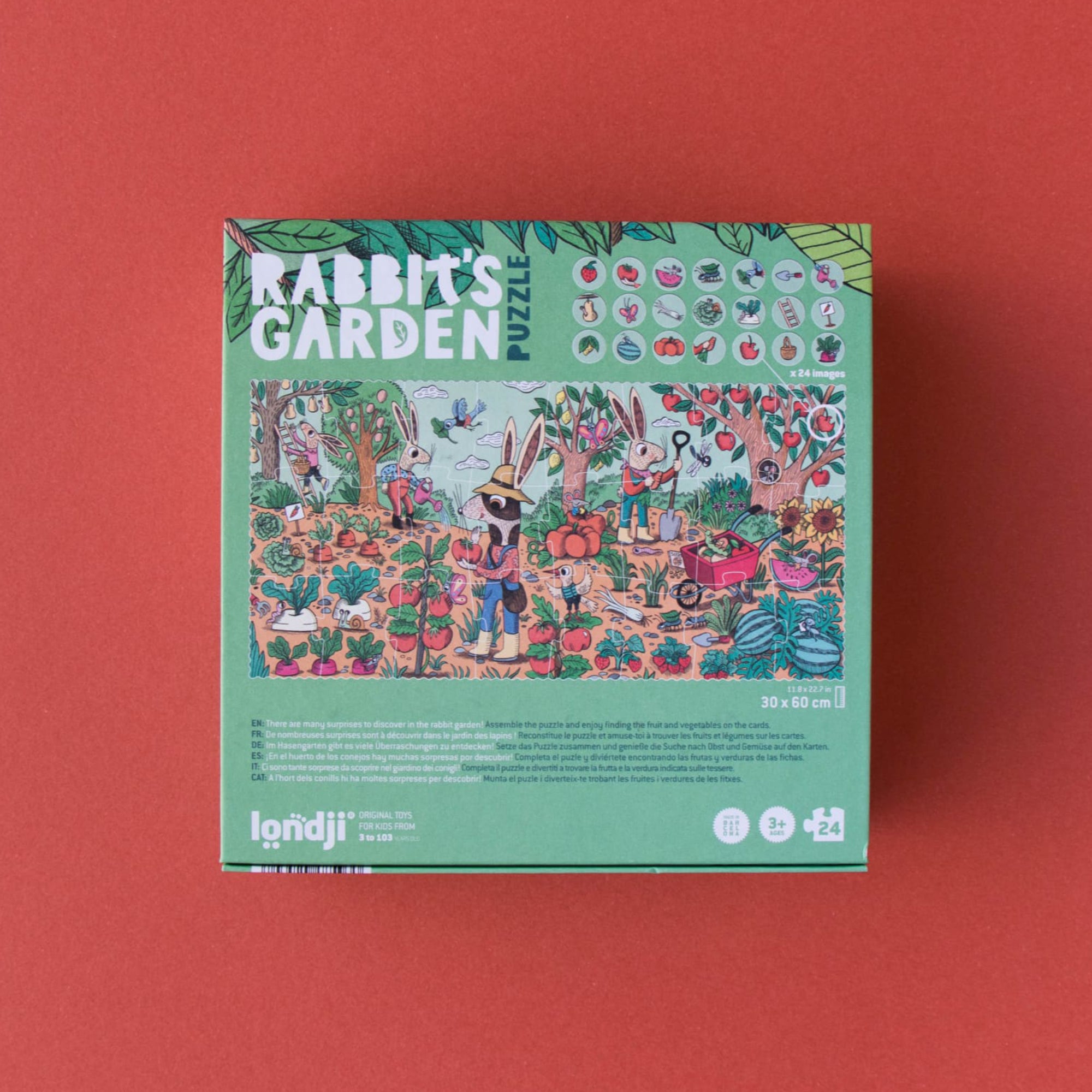 Londji Puzzle e Gioco di Osservazione - Rabbits Garden 24pz, 3 anni +