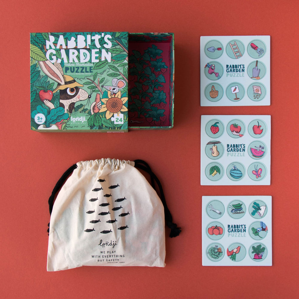 Londji Puzzle e Gioco di Osservazione - Rabbits Garden 24pz, 3 anni +