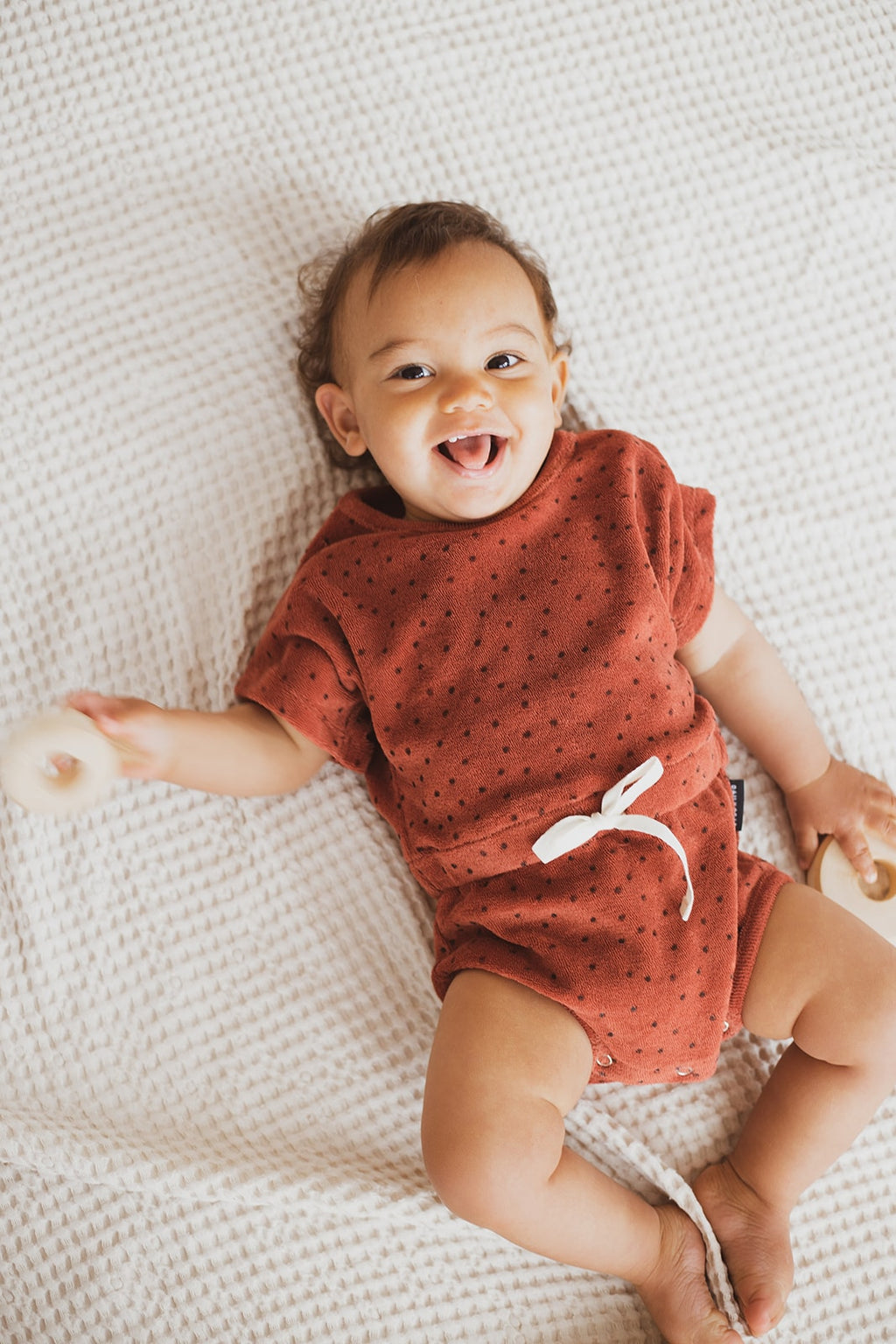 Daily Brat | Pagliaccetto in Spugna Cotone Bio Cannella Bimbo
