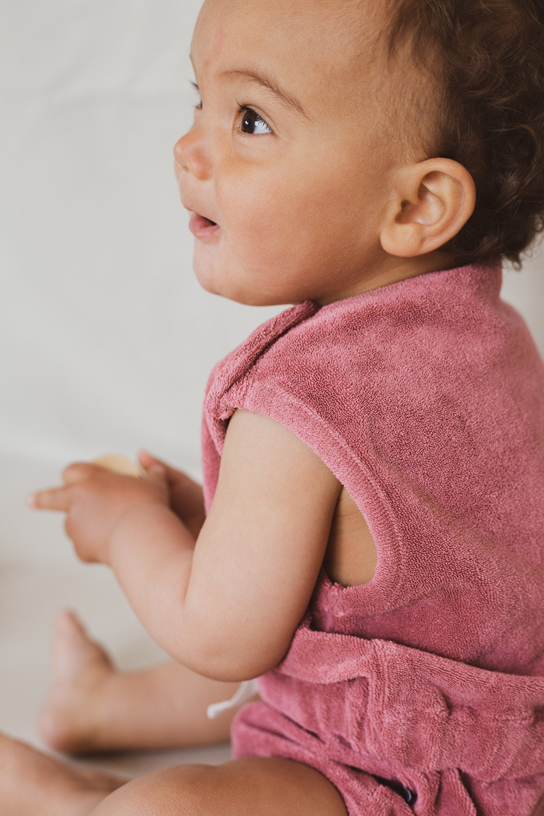 Daily Brat | Pagliaccetto in Spugna Cotone Bio Faded Rose Bambina