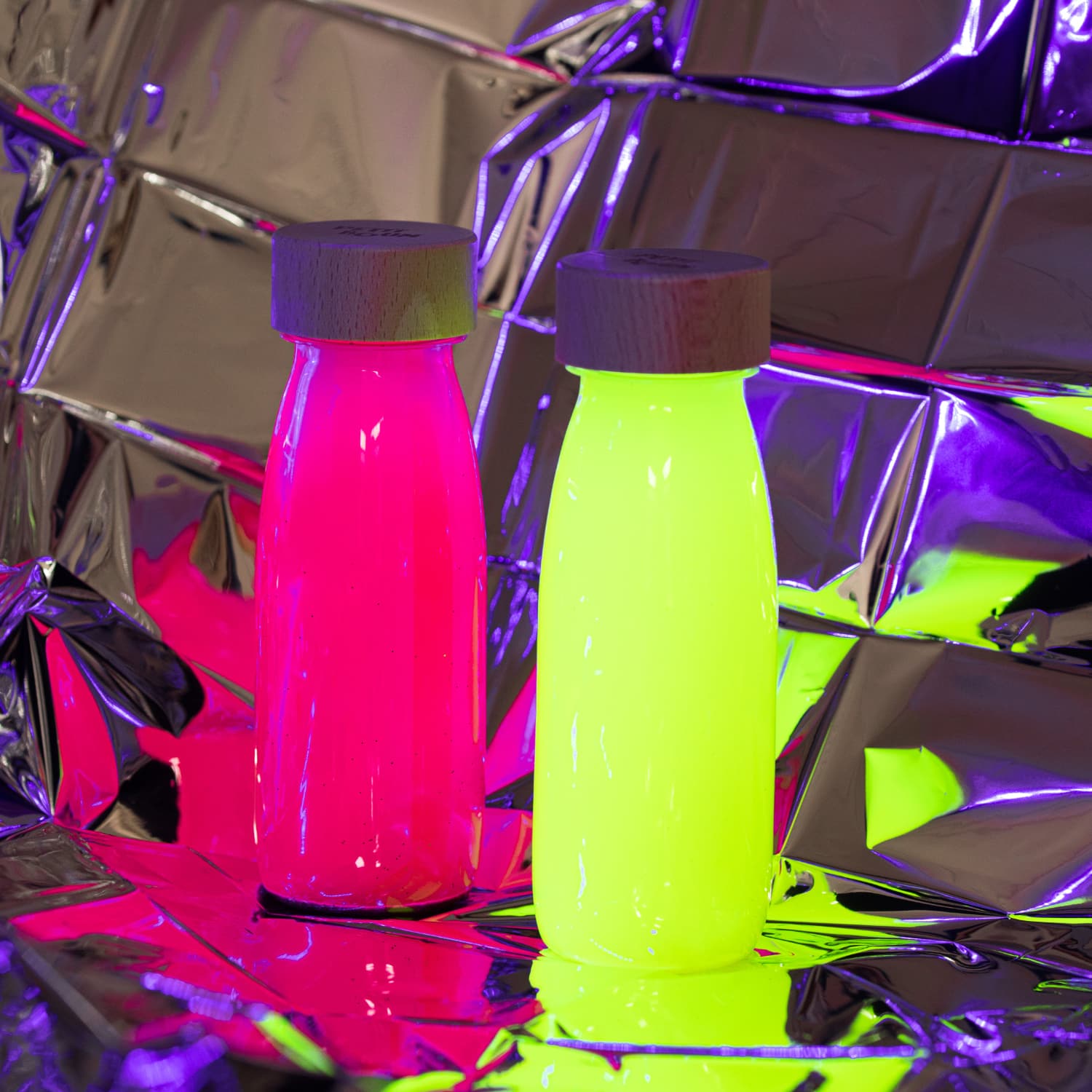 Petit Boum | Bottiglia Sensoriale Fosforescente Float Fluo Yellow