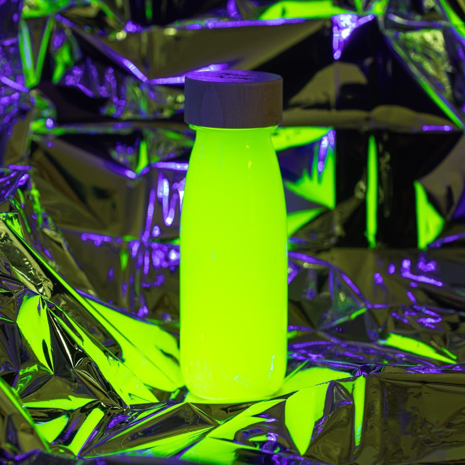 Petit Boum | Bottiglia Sensoriale Fosforescente Float Fluo Yellow