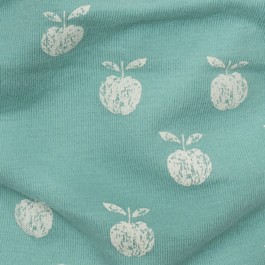 Bavaglino in cotone verde, Mele