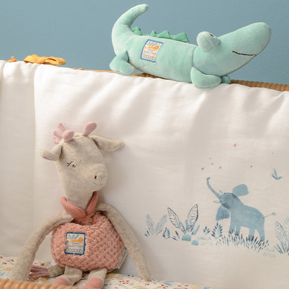 Doudou Sonaglio Giraffa Bibiscus 34cm | Moulin Roty | 669025 Sous mon Baobab