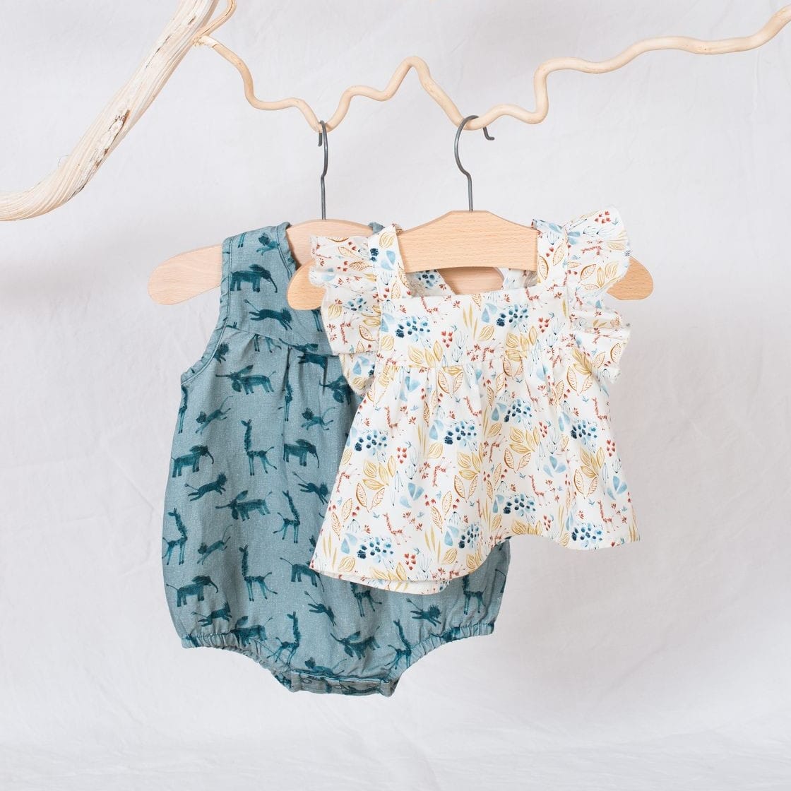 Moulin Roty | Pagliaccetto Neonato Unisex Blanche Lino Blu