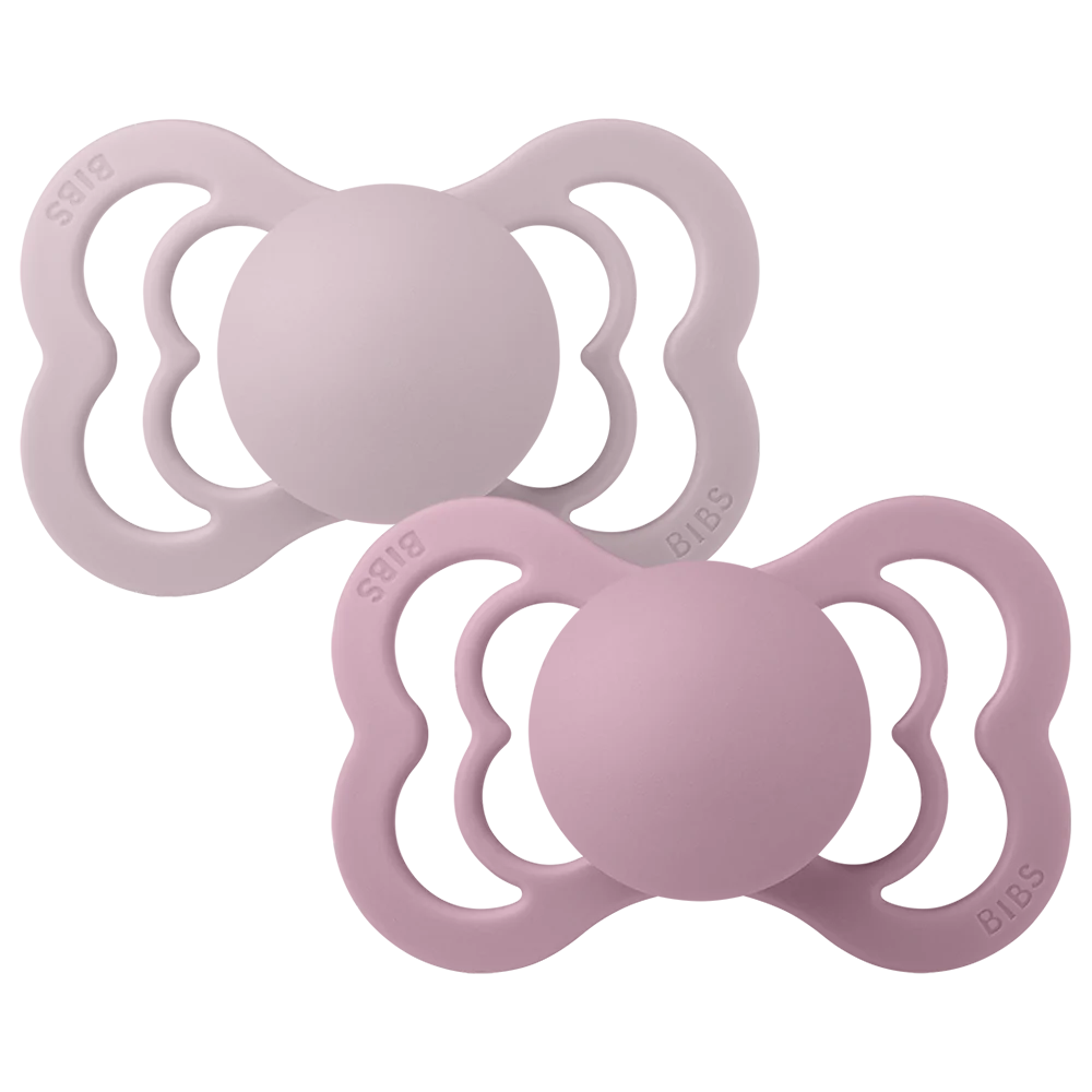 Bibs 2 Ciucci Supreme Lilac/Heather, Tettarella Simmetrica Silicone