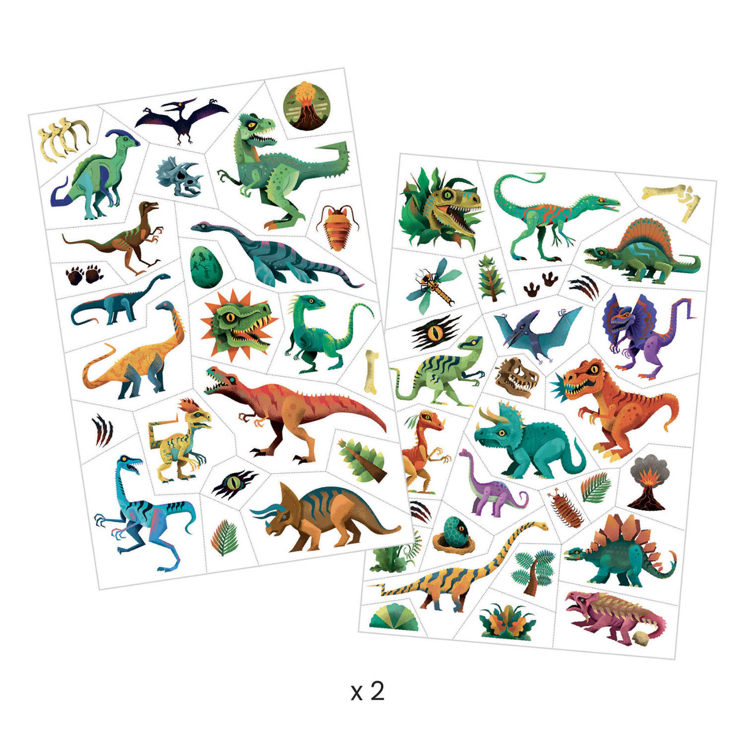 Dinosauri - 50 Tatuaggi Temporanei per bambini | Djeco