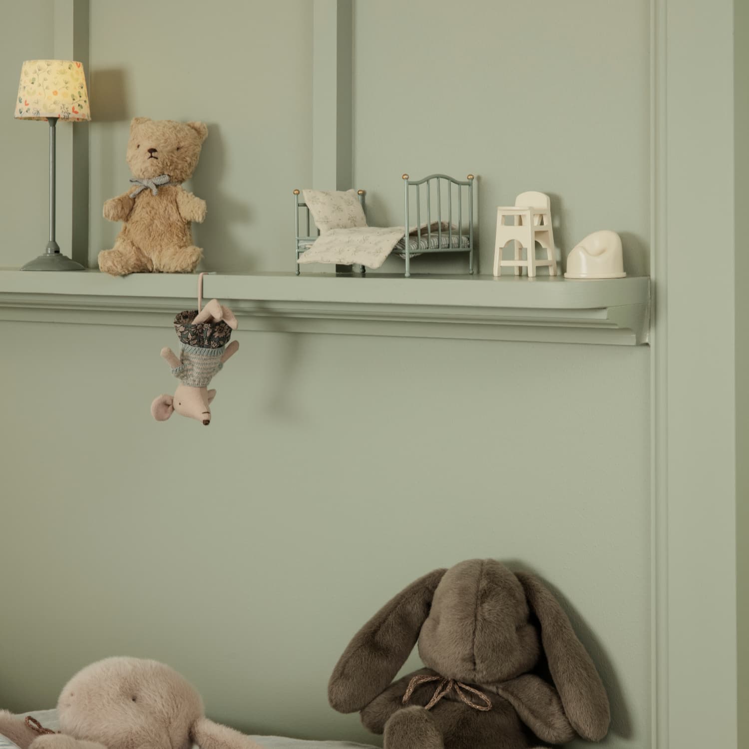 Maileg | Letto vintage menta, Mouse