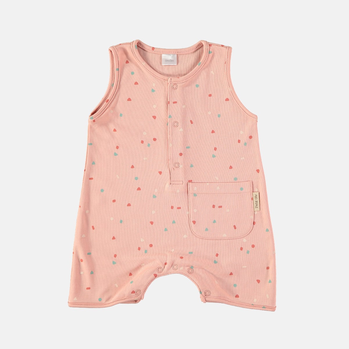 Pagliaccetto Smanicato Pima Cotton per Neonati Petit Oh!