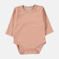 Body manica lunga pima cotone, Rosa | Petit Oh!