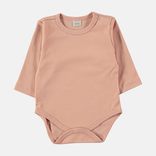 Body manica lunga pima cotone, Rosa | Petit Oh!